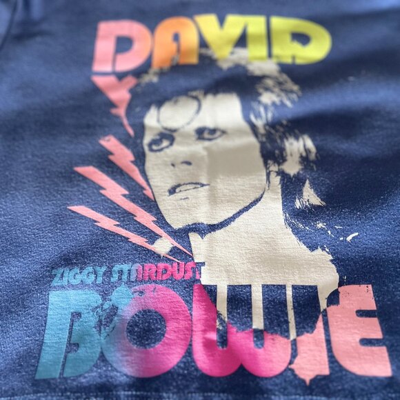 🌸4/$20🌸 Gap Cropped David Bowie Graphic Short Sleeve T-Shirt - Picture 6 of 13